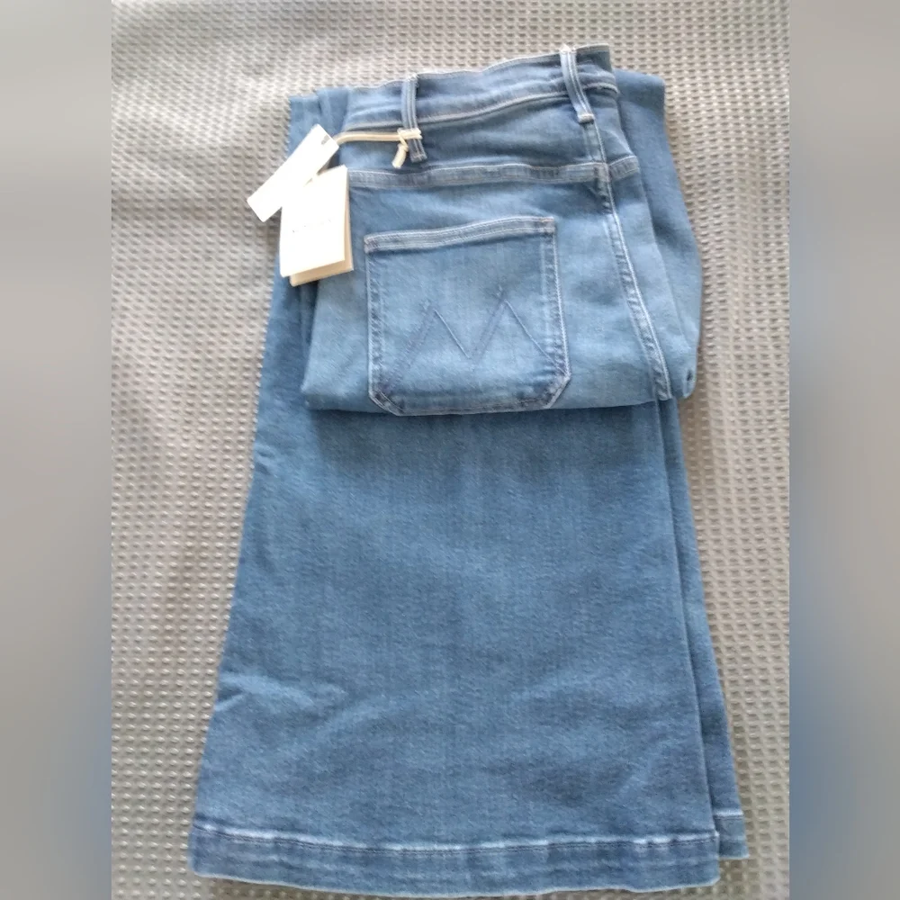 Anthropologie Blue Flare Jeans The Hustler Roller - Picture 7 of 12